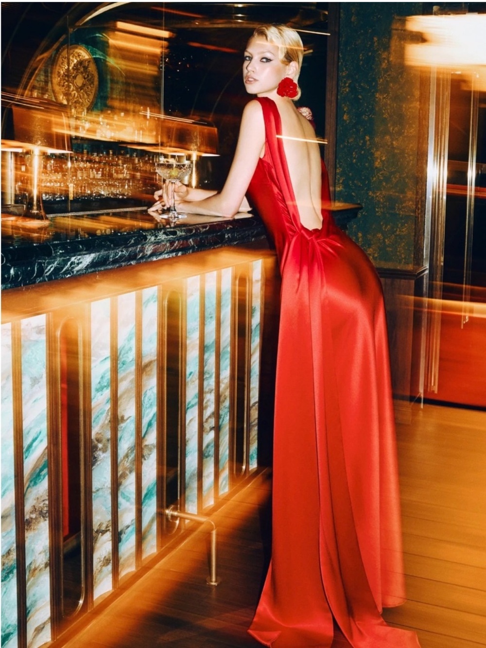 Sau Lee CALLIE SATIN GOWN Maxi dress in Red